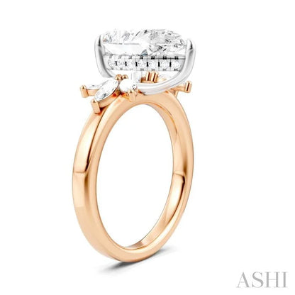 Pear Shape Semi-Mount Diamond Engagement Ring