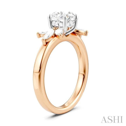 Round Shape Semi-Mount Diamond Engagement Ring