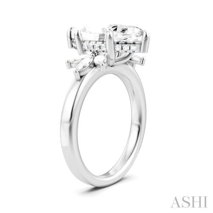 Marquise Shape Semi-Mount Diamond Engagement Ring