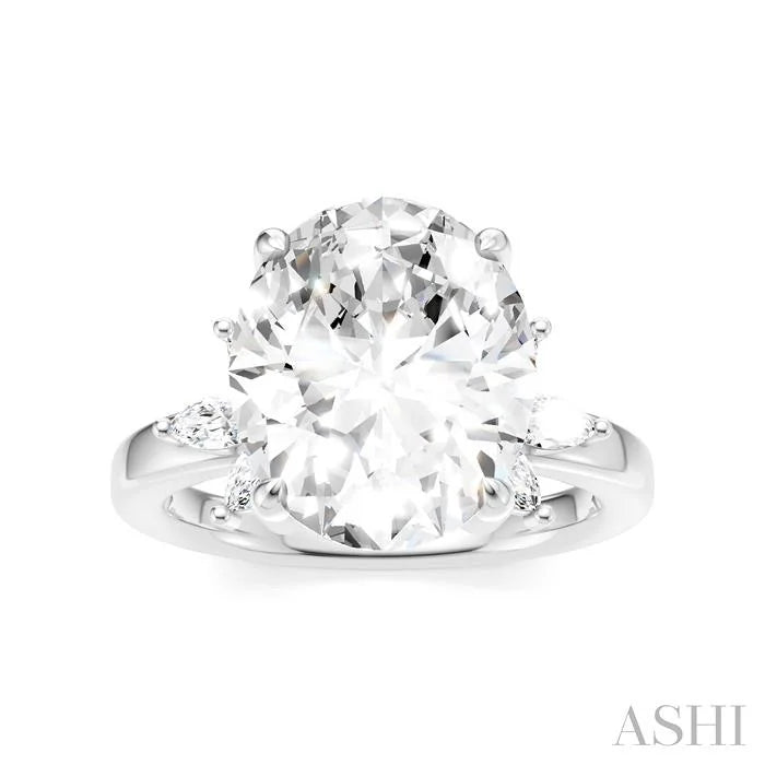 Oval Shape Semi-Mount Diamond Engagement Ring