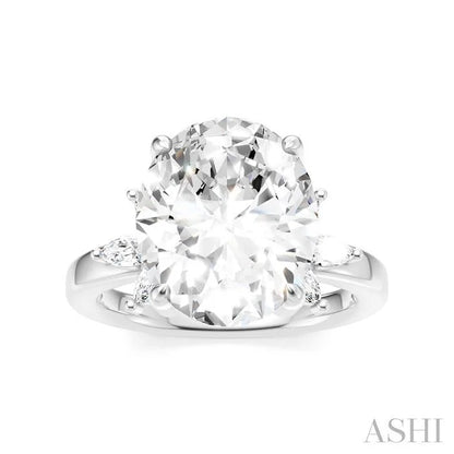 Oval Shape Semi-Mount Diamond Engagement Ring