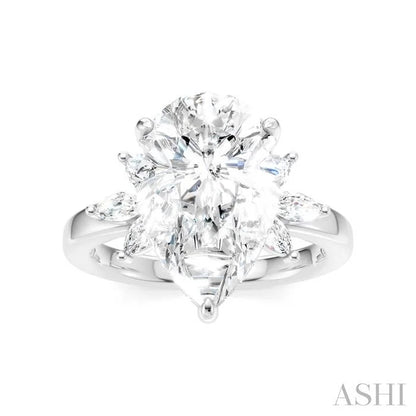 Pear Shape Semi-Mount Diamond Engagement Ring