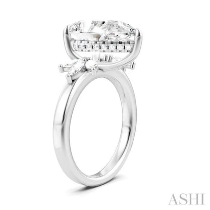 Pear Shape Semi-Mount Diamond Engagement Ring