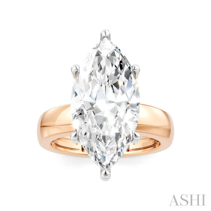 Marquise Shape Semi-Mount Diamond Engagement Ring