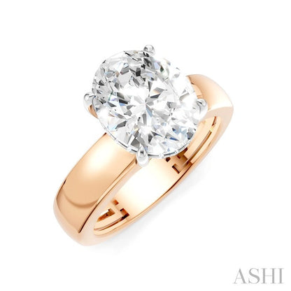 Oval Shape Semi-Mount Diamond Engagement Ring
