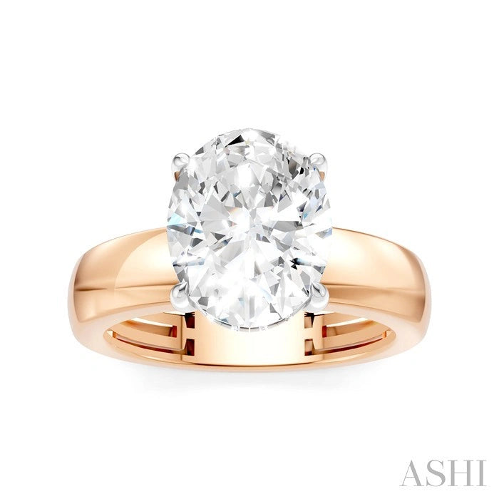 Oval Shape Semi-Mount Diamond Engagement Ring