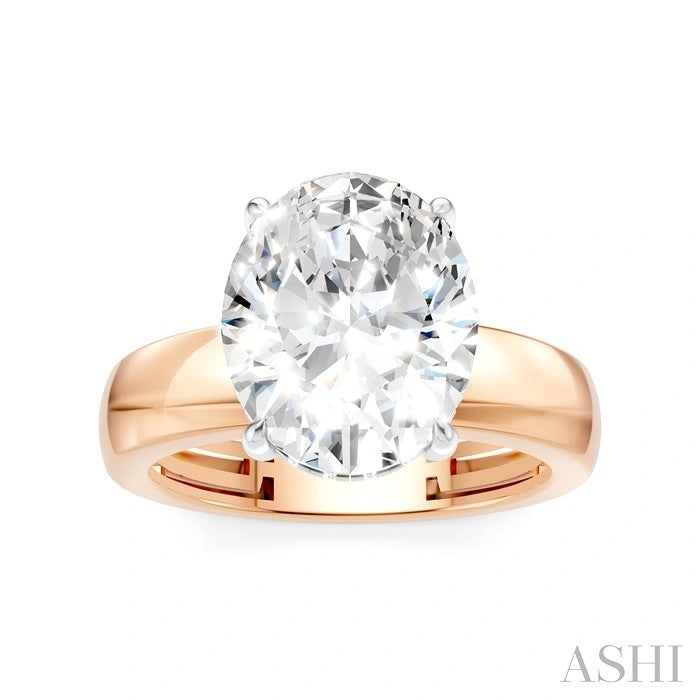 Oval Shape Semi-Mount Diamond Engagement Ring