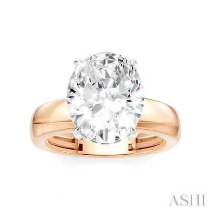 Oval Shape Semi-Mount Diamond Engagement Ring