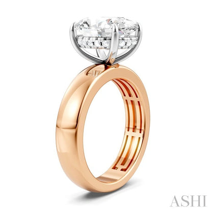 Oval Shape Semi-Mount Diamond Engagement Ring