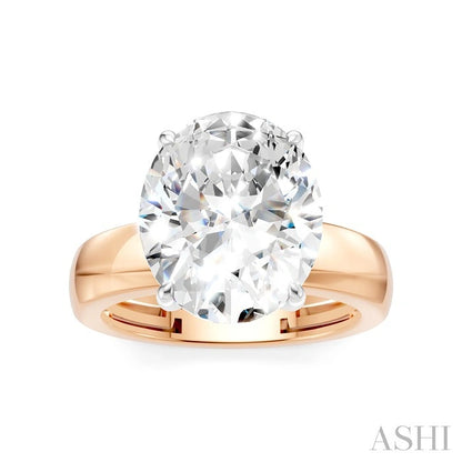 Oval Shape Semi-Mount Diamond Engagement Ring