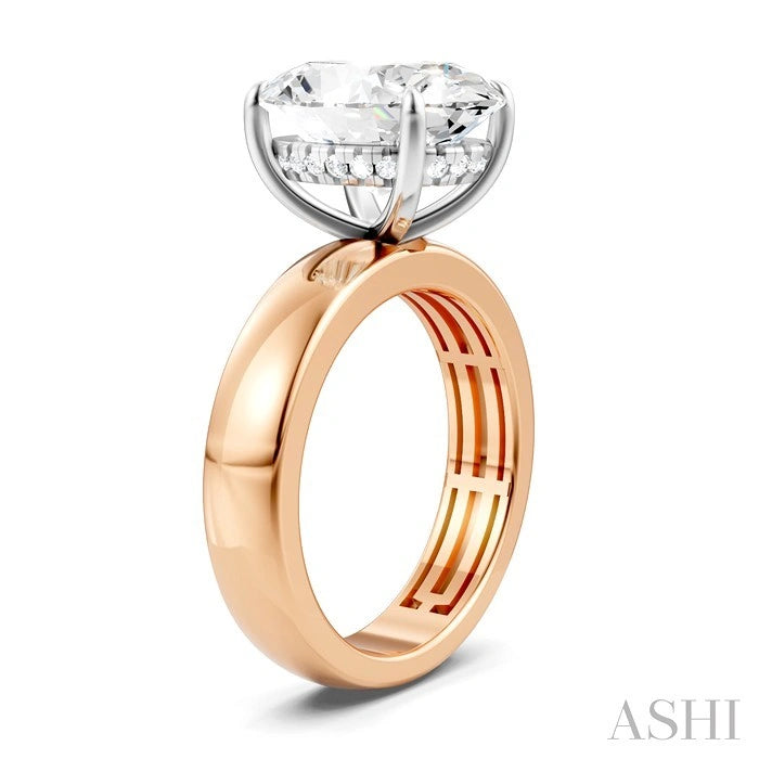 Oval Shape Semi-Mount Diamond Engagement Ring