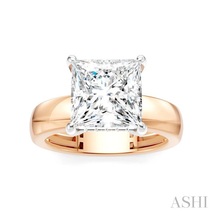 Princess Shape Semi-Mount Diamond Engagement Ring