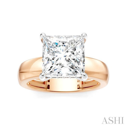 Princess Shape Semi-Mount Diamond Engagement Ring