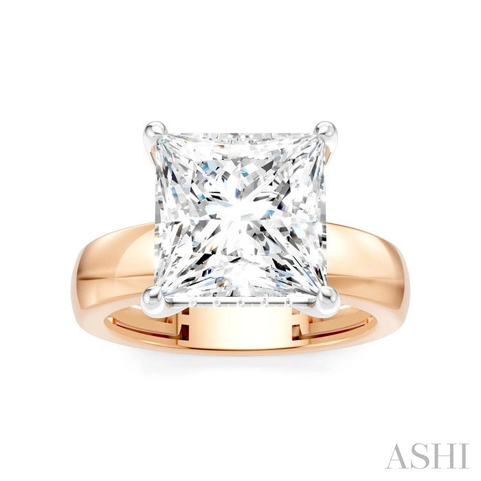 Princess Shape Semi-Mount Diamond Engagement Ring