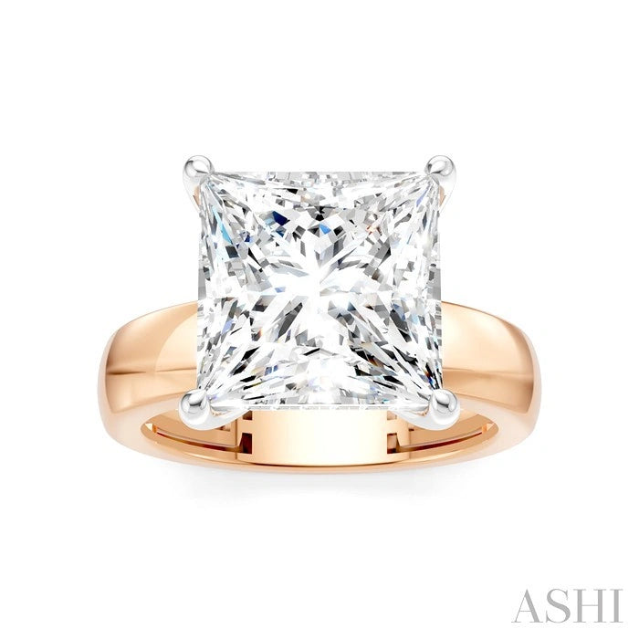Princess Shape Semi-Mount Diamond Engagement Ring