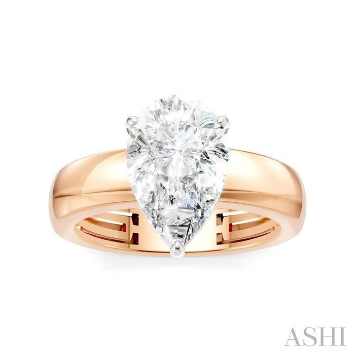 Pear Shape Semi-Mount Diamond Engagement Ring