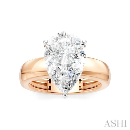 Pear Shape Semi-Mount Diamond Engagement Ring