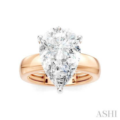 Pear Shape Semi-Mount Diamond Engagement Ring