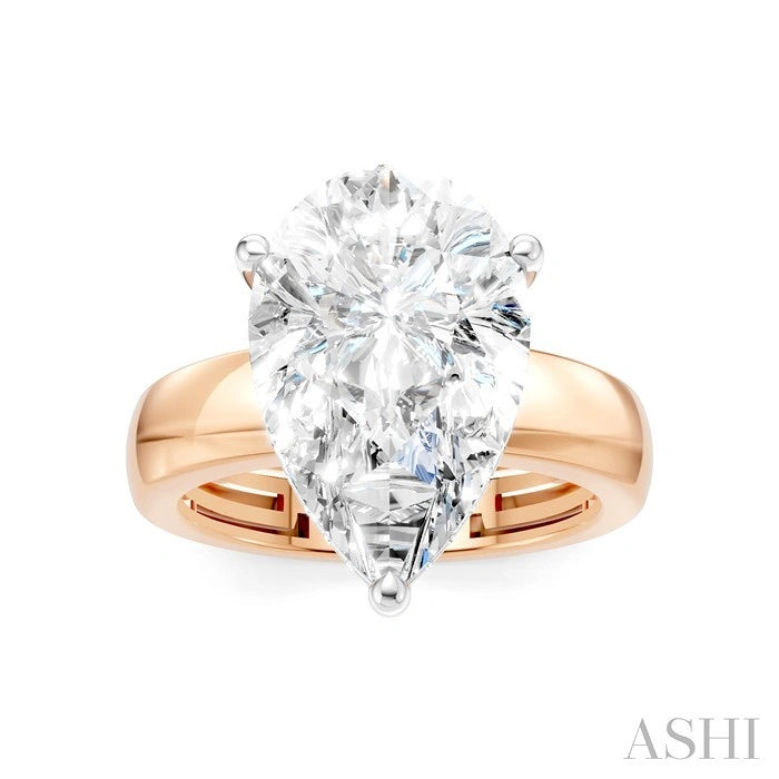 Pear Shape Semi-Mount Diamond Engagement Ring