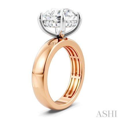 Round Shape Semi-Mount Diamond Engagement Ring