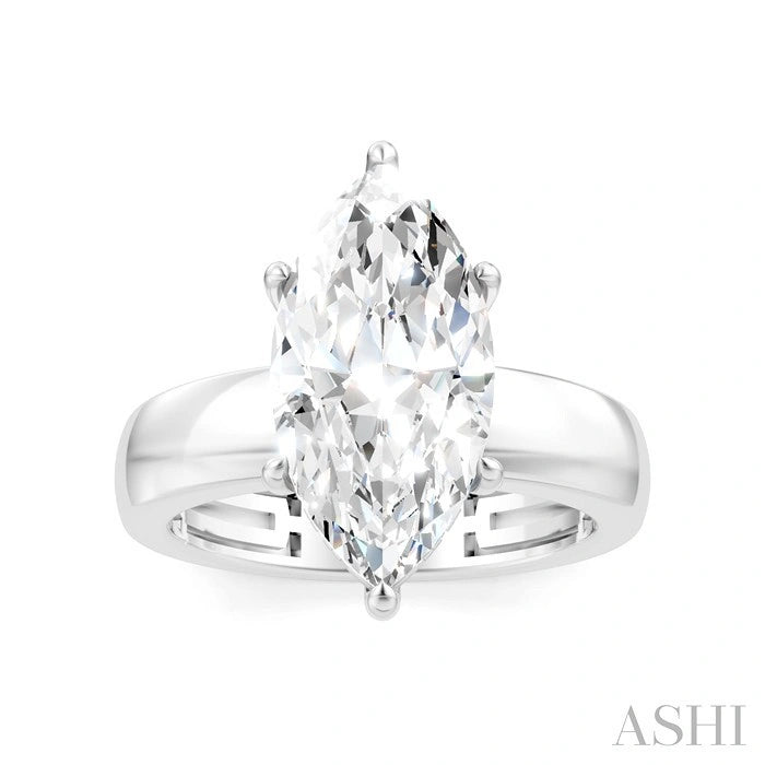 Marquise Shape Semi-Mount Diamond Engagement Ring