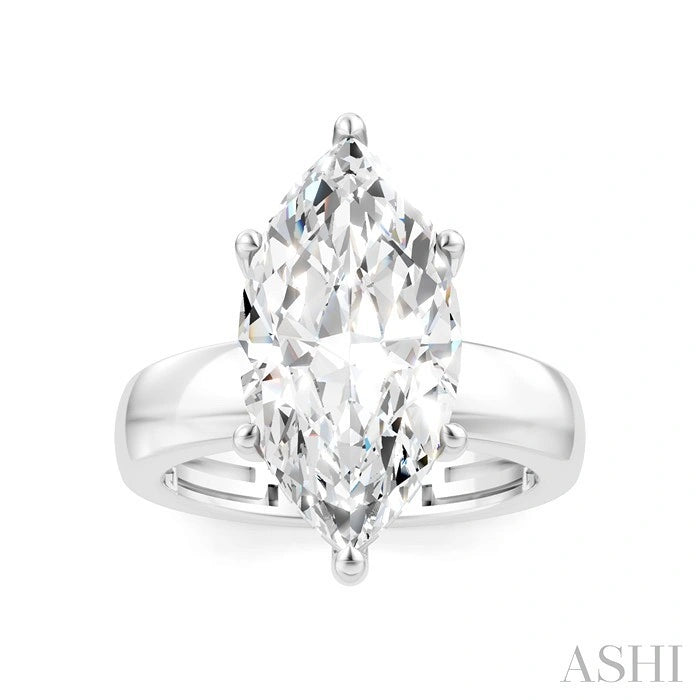 Marquise Shape Semi-Mount Diamond Engagement Ring