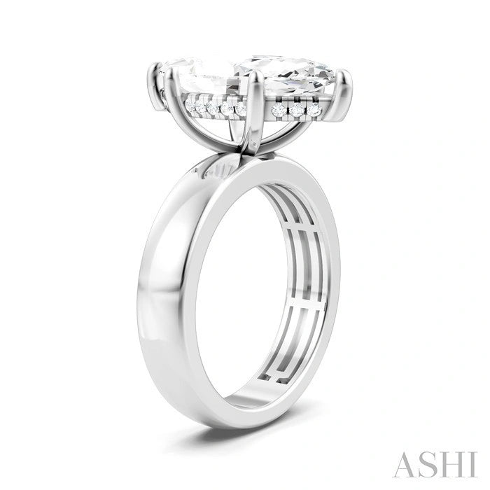 Marquise Shape Semi-Mount Diamond Engagement Ring