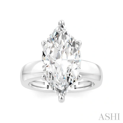Marquise Shape Semi-Mount Diamond Engagement Ring