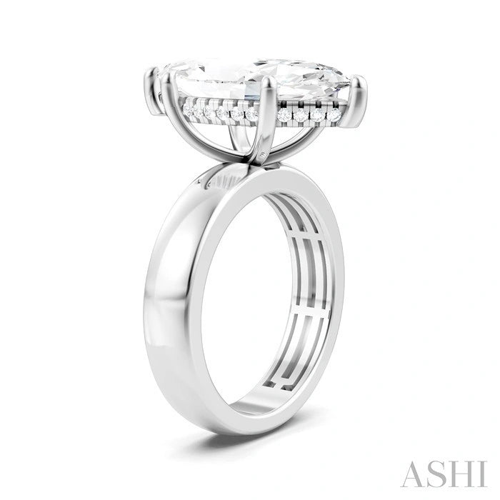 Marquise Shape Semi-Mount Diamond Engagement Ring