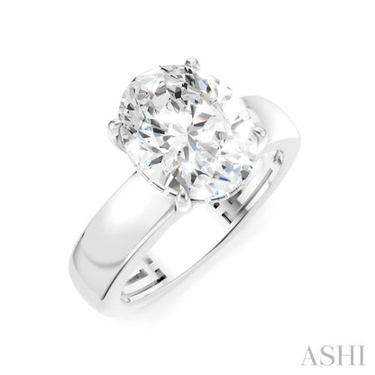 Oval Shape Semi-Mount Diamond Engagement Ring