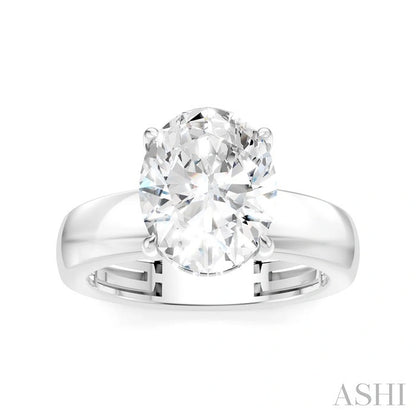 Oval Shape Semi-Mount Diamond Engagement Ring