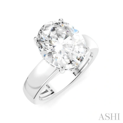 Oval Shape Semi-Mount Diamond Engagement Ring