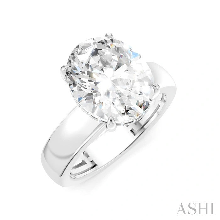Oval Shape Semi-Mount Diamond Engagement Ring