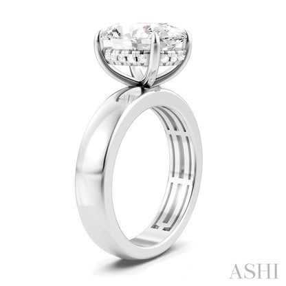Oval Shape Semi-Mount Diamond Engagement Ring