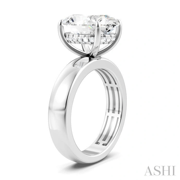 Oval Shape Semi-Mount Diamond Engagement Ring
