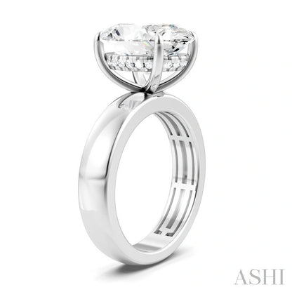 Oval Shape Semi-Mount Diamond Engagement Ring