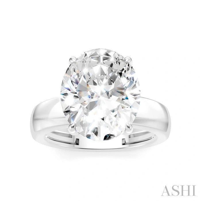 Oval Shape Semi-Mount Diamond Engagement Ring