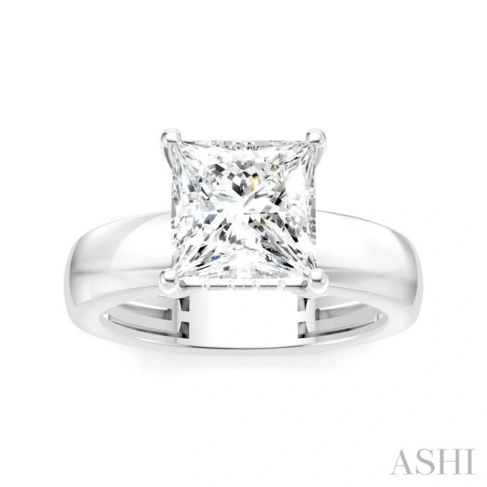 Princess Shape Semi-Mount Diamond Engagement Ring