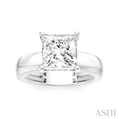 Princess Shape Semi-Mount Diamond Engagement Ring