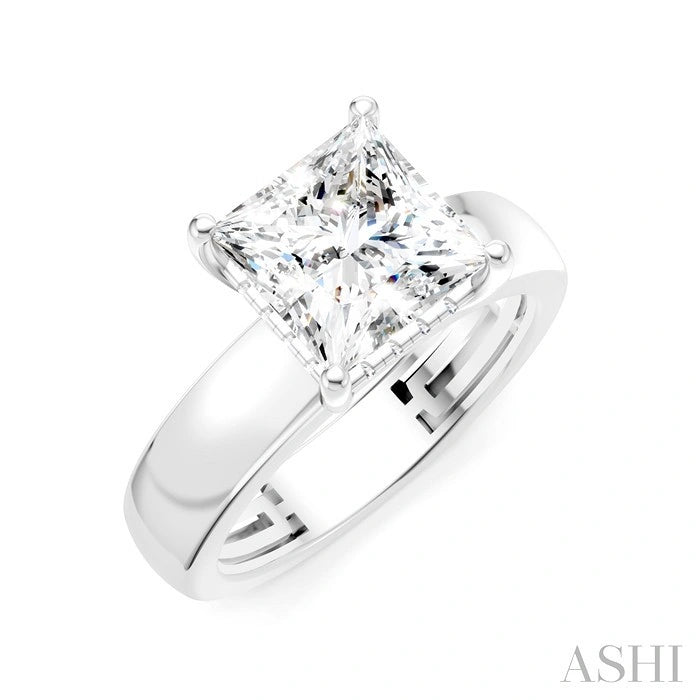 Princess Shape Semi-Mount Diamond Engagement Ring