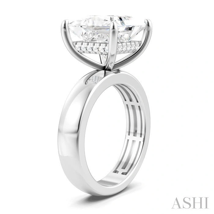Princess Shape Semi-Mount Diamond Engagement Ring