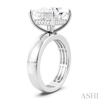 Princess Shape Semi-Mount Diamond Engagement Ring