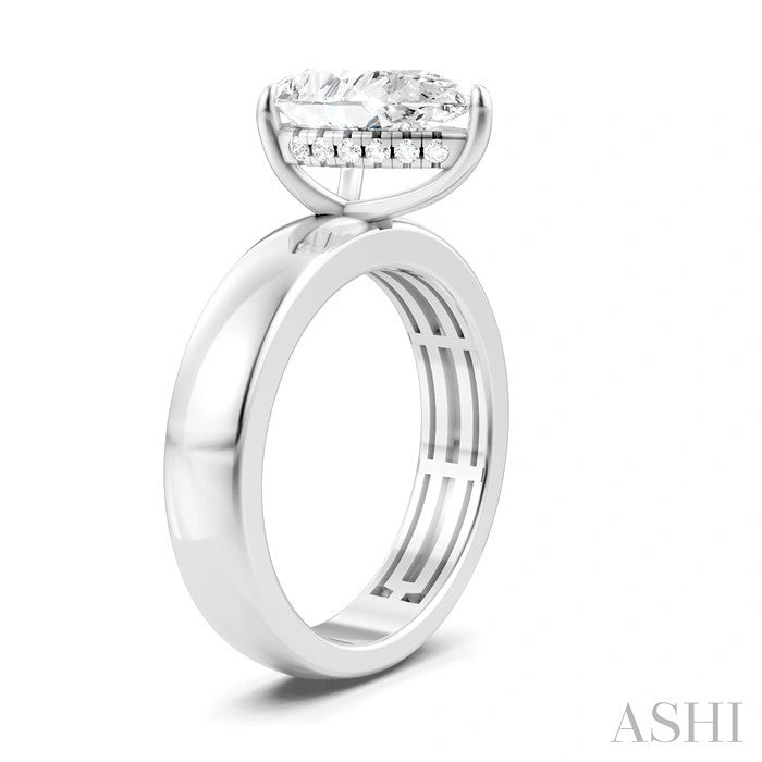 Pear Shape Semi-Mount Diamond Engagement Ring