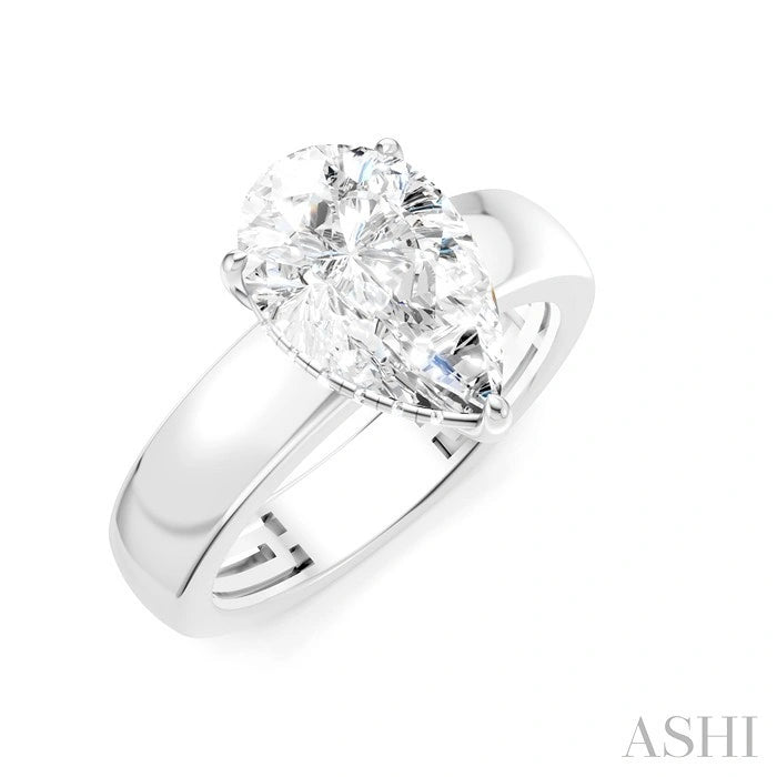 Pear Shape Semi-Mount Diamond Engagement Ring