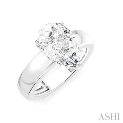 Pear Shape Semi-Mount Diamond Engagement Ring
