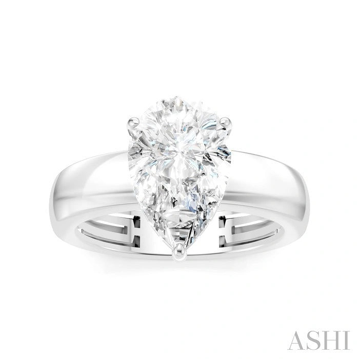 Pear Shape Semi-Mount Diamond Engagement Ring