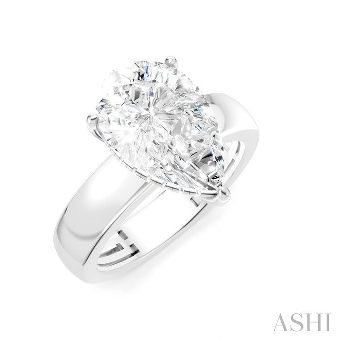 Pear Shape Semi-Mount Diamond Engagement Ring