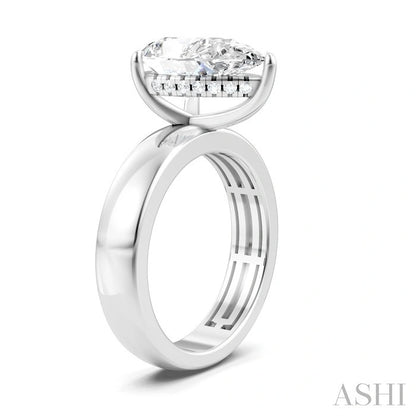Pear Shape Semi-Mount Diamond Engagement Ring
