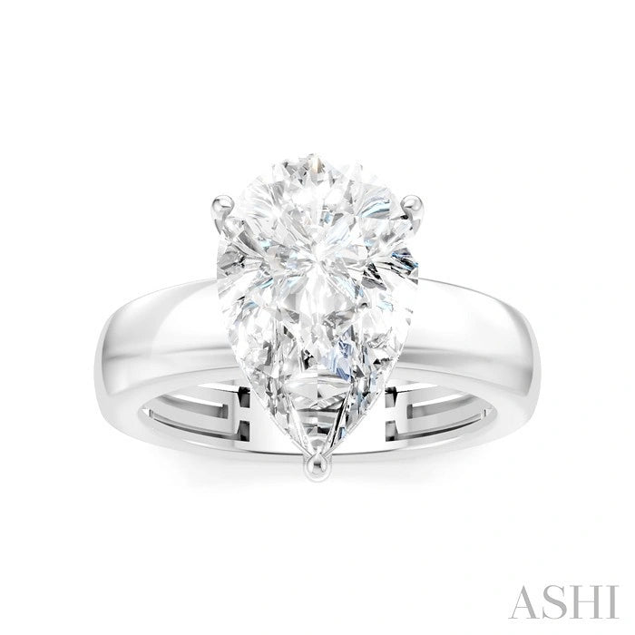 Pear Shape Semi-Mount Diamond Engagement Ring
