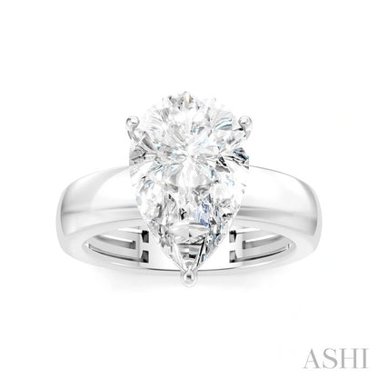 Pear Shape Semi-Mount Diamond Engagement Ring